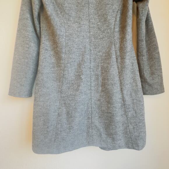 PIKO 1988 Gray Wool Blend Draped Cardigan Coat Small Open Front Waterfall Jacket - Picture 10 of 12
